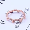 Cluster Rings 2021 Fashion 925 Silver Vintage Flower Rose Gold Color Crown Pan For Women Wedding Engagement Drop