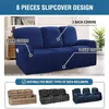 1 2 3-zits fauteuil Sofa Cover Elastische All-inclusive Massage Slipcover voor Woonkamer Suede Lounger Fauteuil Couch 211116