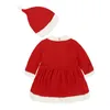 Christmas Infant born Baby Boys Girls Rompers And Hat Clothes Santa Claus Autumn Toddler Jumpsuits 210429