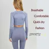 3 teile/satz Frauen Nahtlose Yoga-Sets Fitness Sport Anzüge Gym Custom Sportswear Crop Top Lauf Leggings Workout Hosen 210802