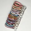 76 Colors Leather Keychain Fashion Braided Woven Key Chain Keyring Luggage Decoration Pendant DIY Party Gift Supplies
