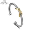 Mytys Open Manchet Verstelbare Draad Kabel Armband voor Vrouwen Merk Retro Antieke Armband Elegante Mooie Valentijn Q0717