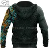 Plstar Cosmos Viking Warrior Tattoo Fashion Tracksuit Casual 3D Print Zipper / Hoodie / Sweatshirt / Jacka / Män 'Style-210813