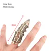 2020 NOUVEAU Cool Boys Punk Gothic Rock Scroll Armure commune Knuckle Métal Bague complète Or Cospaly DIY Bague Halloween décoration G1125