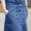 Casual Kleider 2021 Frauen Denim Kleid Frühling Sommer Einreiher Sommerkleid Overalls Jeans Plus Größe 628