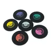 4 Colors Creative CD Cup Mat Retro Vinyl Coasters Non Slip Vintage Record Cups Pad Home Bar Table Decor Coffee Mats SN2836