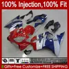 OEM BODY FÖR HONDA CBR600F4I F4 I CBR600FS 01-03 Bodywork A6NO.93 CBR 600F4I 600 F4I FS CC 2001 2002 2003 CBR600 F4I 600CC 01 02 03 Injektionsform Fairing Blue Red Stock