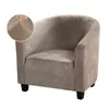 Elastische sretretch koffie fluwelen tub sofa fauteuil seat cover protector wasbare meubels stretch slipcover thuis stoel decoratie 211102