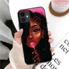 Mode Designer Telefon Fodral för iPhone 13 Mini 12 11 Pro Max XR XS 7/8 Plus Luxury Protection Shell All-InclusiveCellphone Cover Black Girl Case