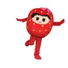 Högkvalitativ jordgubbsmaskot kostymer halloween fancy festklänning tecknad karaktär karneval xmas påsk reklam födelsedagsfest kostym outfit