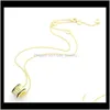 Colares pendentes pingentes jóias de joalheria americana homens homens mulheres mulheres titânio aço 18k colar de amantes de ouro com letra b gravada B ambos