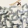 120x120 cm Muslin Battaniye Pamuk Bebek Kundak Bambu Yumuşak Yenidoğan Battaniye Banyo Havlu Gazlı Bez Bebek Wrap Sleepsack Arabası Kapak 2451 Q2
