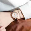 Damen Uhren Luxus Mode Lässig Leder Quarz Armbanduhren Weibliche Branddaten Uhr Uhr Relojes Mujer