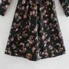 Mujeres Vintage Paisley Impresión Midi Camisa Vestido Mujer Ropa de manga larga Casual Vestido suelto D6903 210430