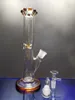 Su bongs nargile sigara içme beher taban dab teçhizatlar kalın cam bong buz yakalayıcı bubbler dabber duman ile 14.4mm kase