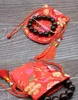 10 Stück Quasten-Beutel mit Kordelzug, Hanfu-Beutel im chinesischen Stil, Retro-Seidenbrokat-Schmuckbeutel, handgefertigte Satin-Verpackungsbeutel, Armband, Ohrringe, Ringbeutel