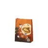 Sacchetti di dolcetti di carta di Halloween serie arancione Dolcetto o scherzetto Caramelle regalo Borse di tela con manico per forniture di bomboniere