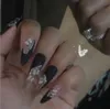 24 stks nep nagels set met ontwerpen valse kist kunstmatige tips druk op nagel voor acryl nail art gereedschap lijm8920081