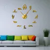 Les dernières horloges murales, horloge murale miroir acrylique autocollants décoratifs simples bricolage en trois dimensions, de nombreux styles à choisir