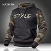 Homens Hoodies Camuflagem Casuais Homens Sportswear Milandswear Moletons Moletom Macho Macho Solto Camo Hooded Pullover Roupas 211014