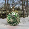 Bolas de Natal Decorações de Árvore Decorações ao ar livre PVC Toys infláveis ​​Bola de bola de presente de Natal BauBles para casa HH21-726
