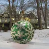 Kerstballen boomdecoraties Outdoor PVC opblaasbaar speelgoed Xmas Gift Ball Ornament Baubbles voor Home HH21-726