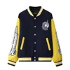 Lindsey Seader Erkekler Bombacı Ceket Polar Pamuk Beyzbol Ceket Düğmeler Rüzgarlık Nakış Mektuplar Erkek Dış Giyim Ceket 210723