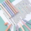 Highlighters 6 ألوان المسح القابلة للمسح الباستيل علامات الفلورسنت القلم للفن اللوحة دودلينج وسم مجموعة القرطاسية مكتب المدرسة