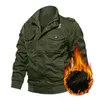 Talla grande Chaqueta militar Hombres Primavera Otoño Algodón Piloto Abrigo Ejército Hombres Bomber S Cargo Vuelo Masculino 6XL 210811