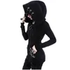 Hoodies das mulheres moletom zipper 2021 mulheres casuais kawaii harajuku moda punk para meninas vestuário tops europeu coreano