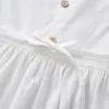 Filles Blanc Robes Solides Camis Robe de broderie Robe Princesse Pour Enfant Filles Sans Manches Summer Enfants Vêtements Sukienki Q0716