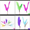 Toys Pet Supplies Home Garden5pcs Cat Teaser Substituição Feathers com sino para reabastecimento interativo da varinha de brinquedo Drop Drop 2021 yp6k