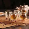 New 6Pcs 80ml 2.7oz Glass Double Walled Cup Heat Insulated Tumbler Espresso Tea Cup Coffee Mug Tazas De Ceramica Creativas 210409