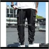 Erkek Pantolon Bahar Hip Hop Joggers Siyah Harem Kargo Multipocket Kurdela Erkek Sweatpants Streetwear Rahat M3XL RCYIE LXOKQ