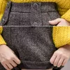 Winter Women Shorts High Waist for Pockets Solid Casual Button Black s Wide Leg 7786 50 210521