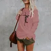 Sexy Off Shoulder T Shirt Letters Printed Women Fashion Casual Autumn O Neck Long Sleeved Loose T-shirt Plus Size Cotton Pullovers Tops Women's Tees