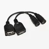 Connector Cables, DC 5.5 * 2.1mm Женский гнездо для USB2.0 A-Wify Socket Power Adapter Зарядное устройство Кабель / 25 шт.