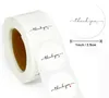 500 pcs/roll Round thank you for ordering Labels sticker store gift white label stickers