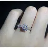 Yanleyu med certifikat 18k stämpel vitguldring 2 karat solitaire runda diamant bröllop förlovningsringar för kvinnor pr416 x0715