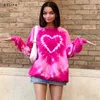 Vintage Long Sweatshirt Femmes Y2K Anime Vêtements féminins pour adolescents Kawaii Goth Esthétique Grunge Streetwear LQ8031W0J 210712