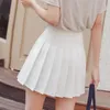 Women's high waist pleated skirt sweet lovely girl dance mini dress role play black white skirt fashion women miniskirt short 210730