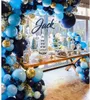 106 stks retro kleur marine blauwe ballonnen garland goud zilver confetti ballon boog verjaardag baby shower bruiloft decor 210626