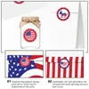 Emballage cadeau 12pcs Drapeau américain Goodie Bags Paper Party Favor avec 2 feuilles de décalcomanies