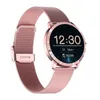 Circle Full Touch Screen Women Smart Watch Steel Watches Band Fashion Smartwatch Sport Activity Tracker för Xiaomi iOS Android Cell Phone ES Watch