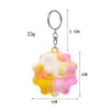 Kids Tie Dye Bubbles Vent Ball Toy Enfants039S DÉCOMPRESSION 3D BULLE PRESSE BOULLES CLÉS PANDENTS RAINBOW BONDING CONDIONS P3260075