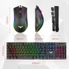 Havit Mechanical Gaming Keyboard and Combo Blue Switch 104 Keys Rainbow Backlit Keyboards, 4800DPI 7 Button Mouse Wired