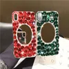 Casos de telefone celular de diamante com espelho para iPhone 14 11 12 13 Pro Max XR x 7 8Plus Acrílico Hard Bling Tampa