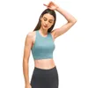 Lu-131 Anti Gloss Kobiety Camis Wysokiej Okrągłe Neck Bra Bra Sexy Back Anti-Shock Running Bielizna Siłownia Odzież damska Tank Topy