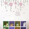 Fleur volante papillon floral vigne stickers muraux salon chambre TV canapé fond canapé fenêtre décor mur décalcomanie art 210420