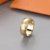 Designer Ring Mens Band Ringen 2021 Luxe Sieraden Dames Titanium Staallegering Vergulde Craft Gold Silver Rose Never Fade niet allergisch